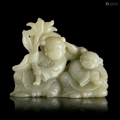 Chinese jade Hehe Erxian carving