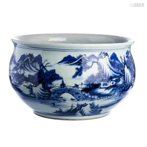 Landscape Vase in Chinese porcelain, Guangxu