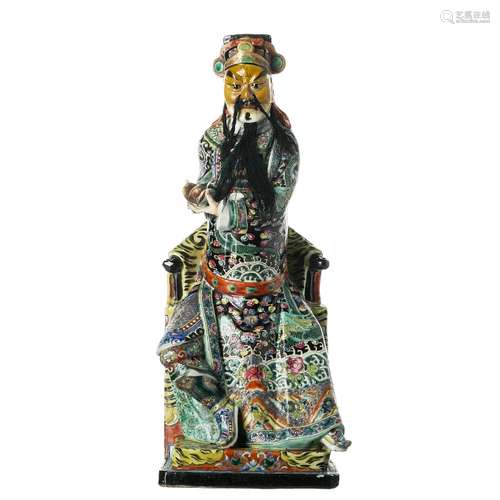 Warrior in Chinese porcelain, Minguo