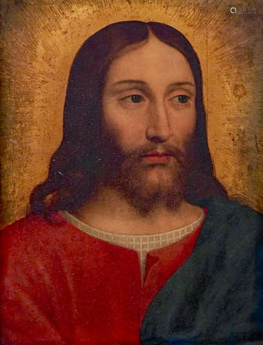 Un portrait de Christ, Žcole flamande, huile sur cuivre, 16/17me