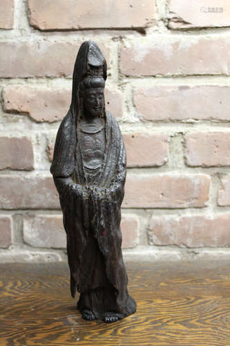 Japanese Carved Wood Kuanyin