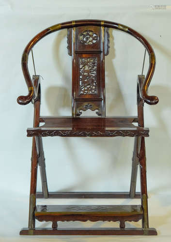 Chinese Hardwood Folding Chair