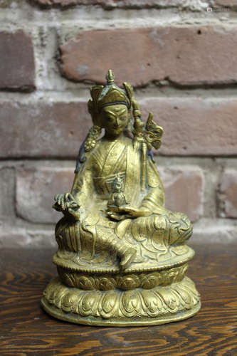 Tibet Gilt Bronze Lama