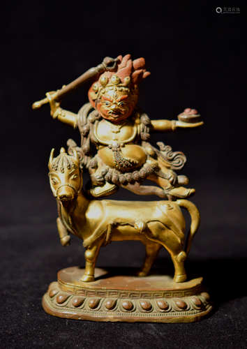 Tibet Nepalese Bronze Diety on Horse