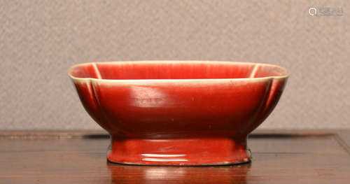 Chinese Oxblood Porcelain Bowl