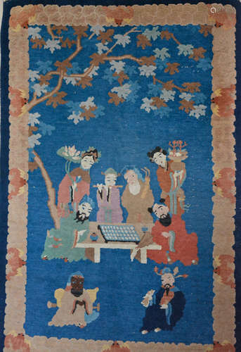 Chinese Rug of Eight Immortals