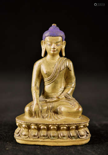 Tibet Gilt Bronze Seated Buddha