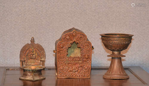 Tibetan Nepal Bronze - Group of Three