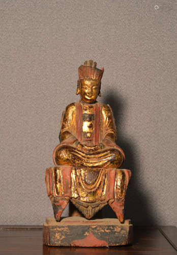 Chinese Wood Seated Kuanyin