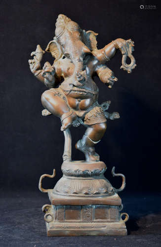 Antique Indian Bronze Genesh