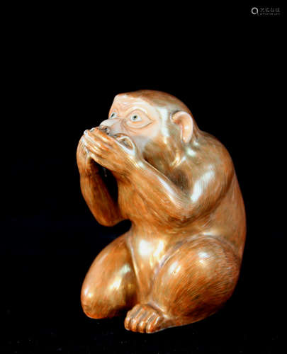 Chinese Porcelain Model of Monkey