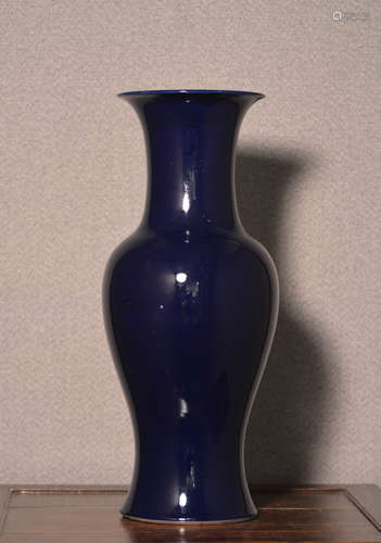 Chinese Blue Glazed Porcelain Vase