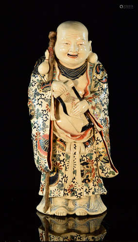 Stunning Japanese Satsuma Hotei Figurine