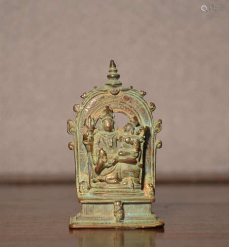 Indian Bronze Buddha Stele Staue - 10th cen