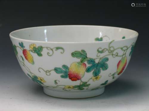 Chinese Tongzhi famille rose  bowl.
