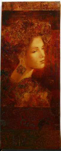 Csaba Markus, Constantina, Embellished Deluxe Limited Edition Serigraph on Canvas, signed by the artist. Size is 29