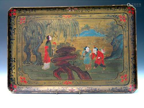 Chinese lacquer tray.