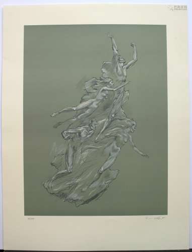 Frederick Hart, Heroic Spirit Olympic Games, Limited Edition Lithograph, signed by the artist, paper size is 31