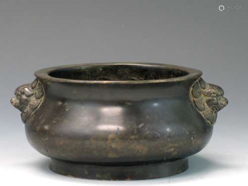 Chinese bronze incense burner with Xuande mark.