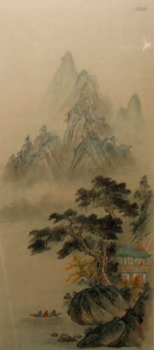 Chinese water color painting on paper.