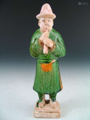 Chinese Sancai pottery figure.