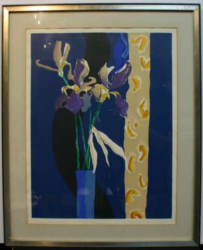 Donald Hamilton Fraser, Still Life Floral, Limited Edition Lithograph, signed by Artist. Framed size is 31