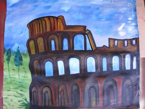 The old Coliseum, Oil on Canvas, by Andrea Leite Nutes.
