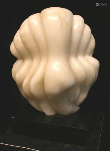 Pauline S. Silverman, Untitled, Marble Sculpture. Signed by Artist. Size with base 14.75