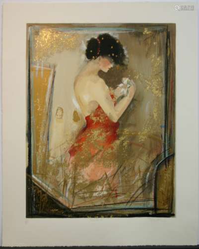 Jane Treby, Muse I, Limited Edition Serigraph, Signed by Artist. Paper size is 26.75