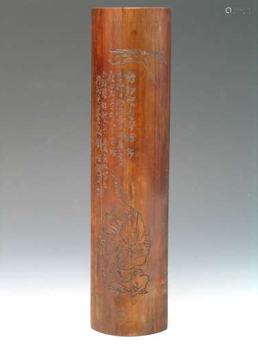 Chinese antique bamboo armrest.