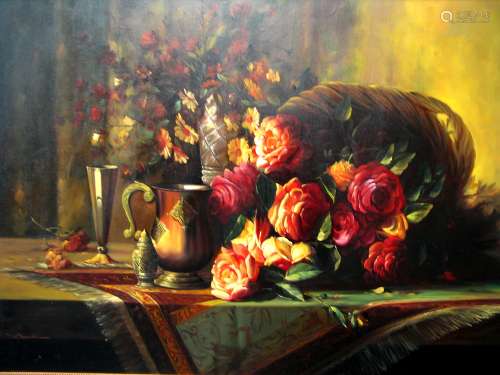 Untitled, Still Work Rose, Oil on Canvas.