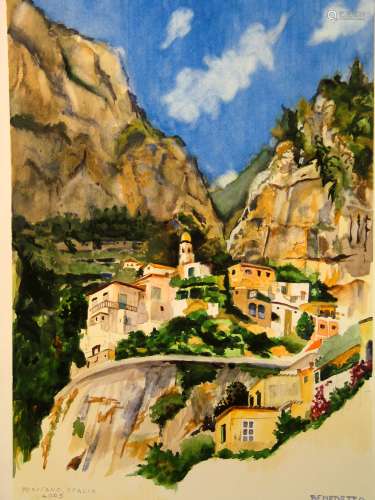 Positano, Italia. By Tony Bennett. Artist signed