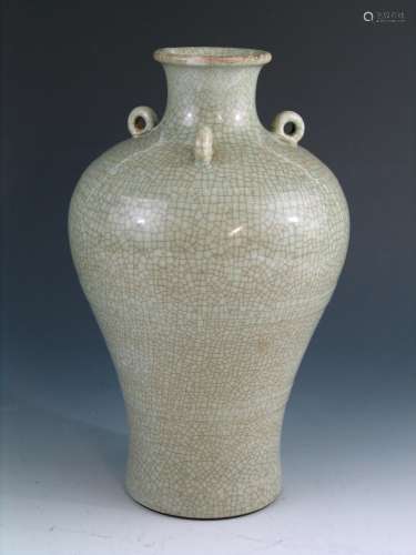 Chinese celadon Ge-ware meiping.