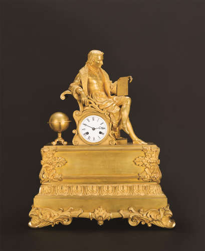 1860年左右 铜鎏金天文人物钟 （一件）