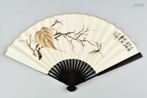 Qi Baishi: ink and color on fan painting and calligraphy