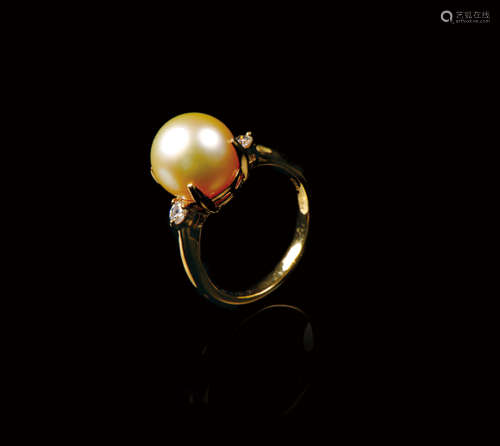 金珍珠戒指