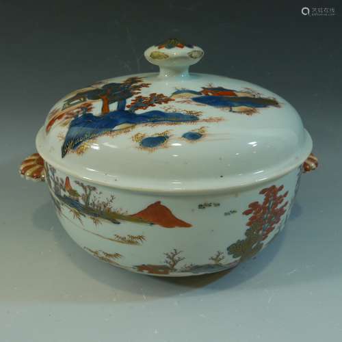 ANTIQUE CHINESE IMARI PORCELAIN COVERED TUREEN - KANGXI PERIOD