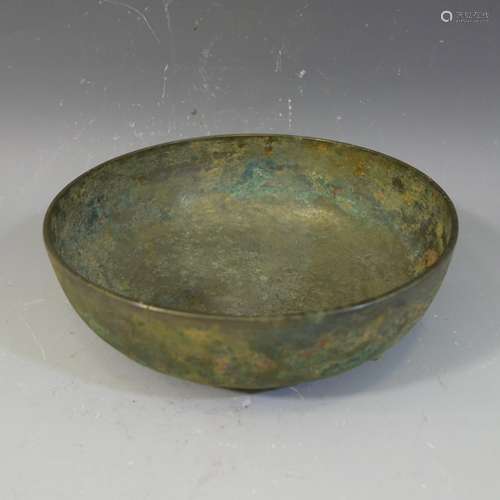 ANTIQUE CHINESE BRONZE BOWL - TANG DYNASTY