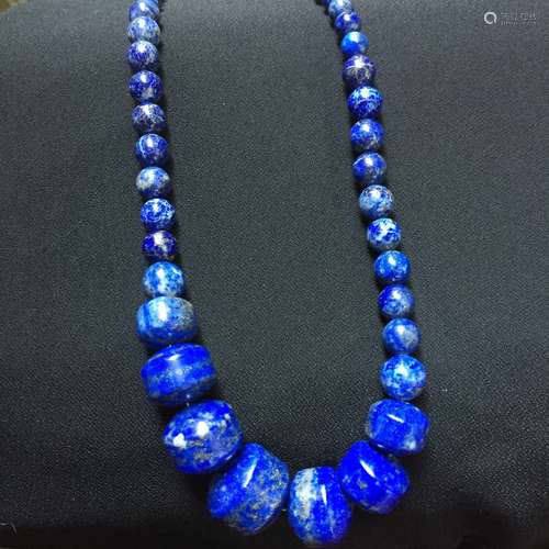 A LAPIS SILVER NECKLACE