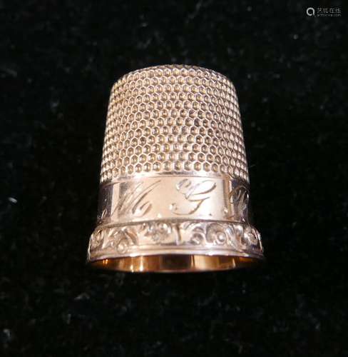 10K GOLD ANTIQUE THIMBLE