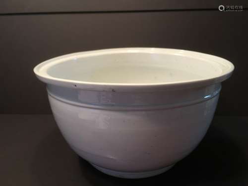 ANTIQUE Chinese White glaze Jardiniere Planter, Ca 1820. 13 1/2