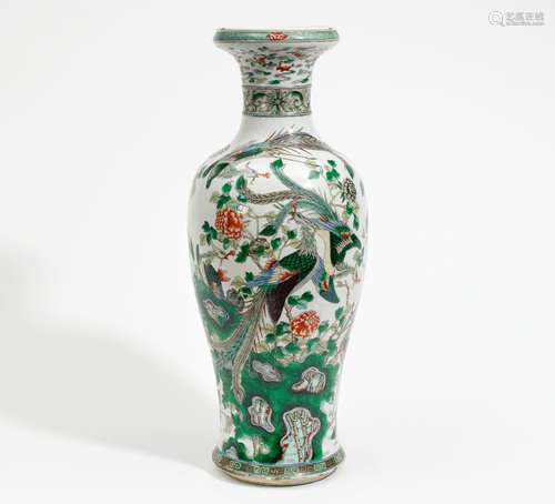 HUGE VASE WITH PHOENIX AND PEONY.