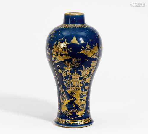 BALUSTER VASE WITH LANDSCAPE.