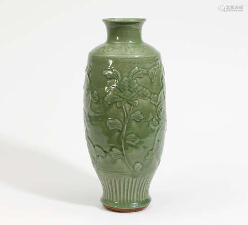 LARGE CELADON VASE.