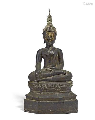 BUDDHA ON A HIGH THRONE.