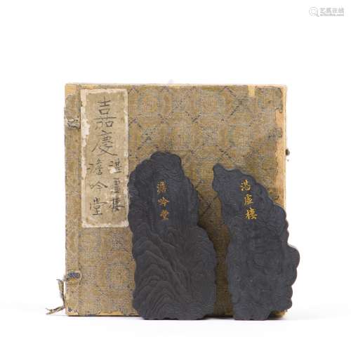 A BOXED INK STICK, QING DYNASTY, JIAQING MARK AND PERIOD