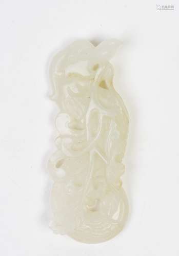 A WHITE JADE PENDANT, QING DYNASTY, 18TH CENTURY