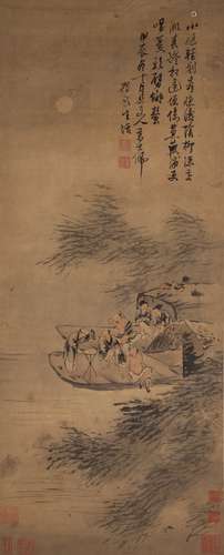 Gao Qipei (1660-1734) Ink And Color On Silk, Hanging