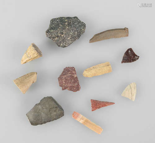Neolithic Period-A Group Of 11 Piece Worked Stone Tools Set