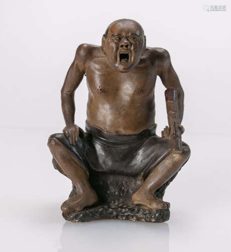 Early 20th Century-Shouting Man In Biscuit And Iron Slip
